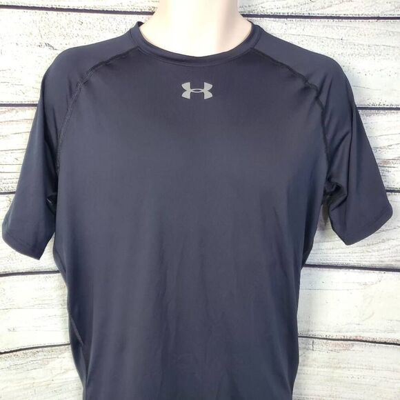 Under Armour HeatGear Compression Shirt Men’s 2XL Black - Picture 2 of 6